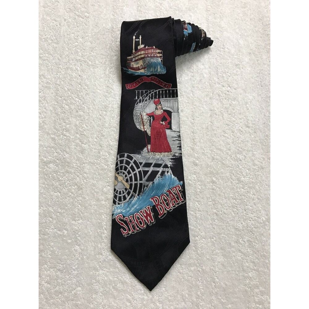 American Film Classics Showboat Vintage Mens Novelty Tie Necktie 100% Silk